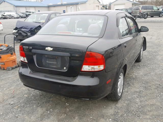 KL1TD52665B485795 - 2005 CHEVROLET AVEO BASE შავი ფოტო 4
