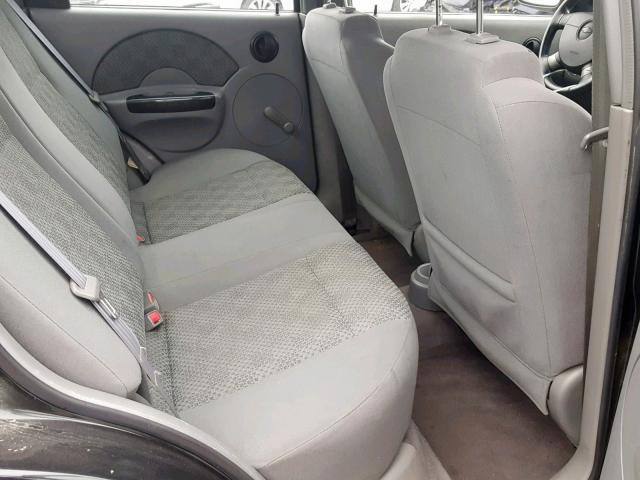 KL1TD52665B485795 - 2005 CHEVROLET AVEO BASE შავი ფოტო 6
