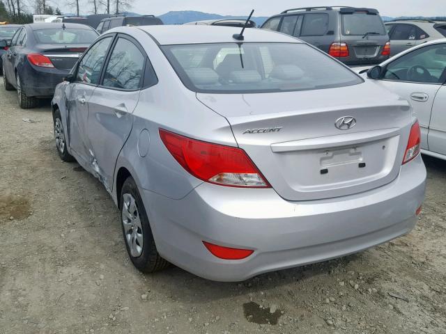 KMHCT4AE3HU315932 - 2017 HYUNDAI ACCENT SE GRAY photo 3