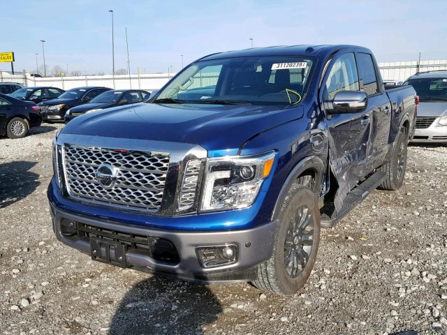 1N6AA1E57HN527511 - 2017 NISSAN TITAN SV BLUE photo 2