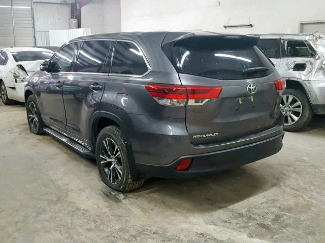 5TDZZRFH5JS253490 - 2018 TOYOTA HIGHLANDER GRAY photo 3