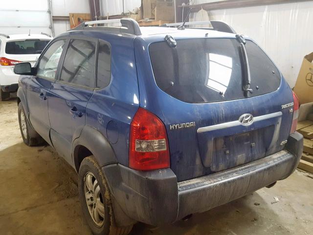 KM8JM72D38U901350 - 2008 HYUNDAI TUCSON GL BLUE photo 3