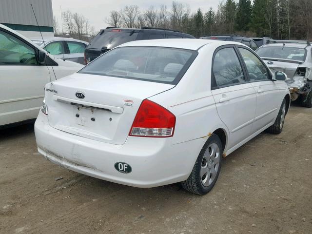 KNAFE122485536915 - 2008 KIA SPECTRA EX WHITE photo 4