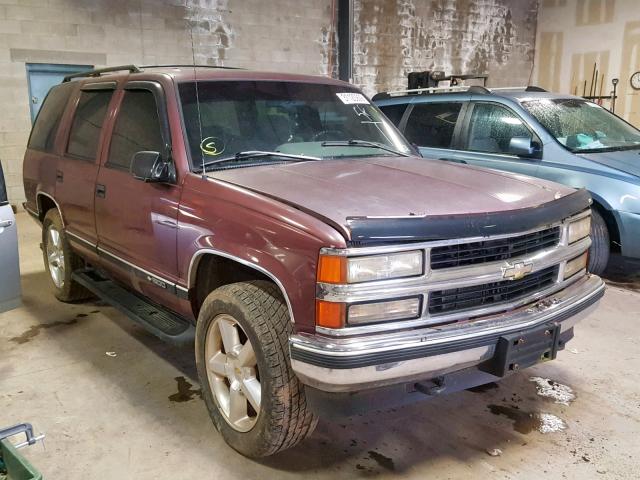 1GNEK13R4TJ385844 - 1996 CHEVROLET TAHOE MAROON photo 1