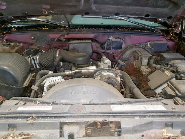 1GNEK13R4TJ385844 - 1996 CHEVROLET TAHOE MAROON photo 7