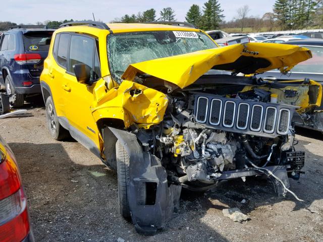 ZACCJBAT7GPD89531 - 2016 JEEP RENEGADE S YELLOW photo 1