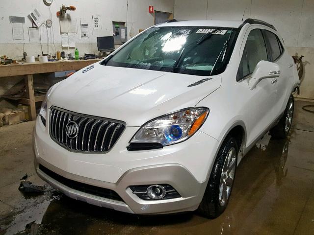 KL4CJGSB5EB729263 - 2014 BUICK ENCORE WHITE photo 2