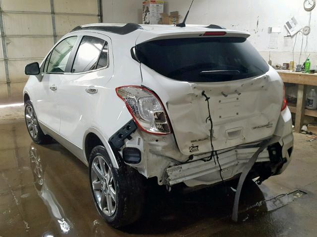 KL4CJGSB5EB729263 - 2014 BUICK ENCORE WHITE photo 3