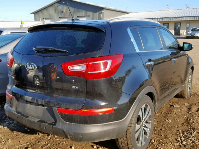 KNDPCCA28B7099457 - 2011 KIA SPORTAGE E BLACK photo 4