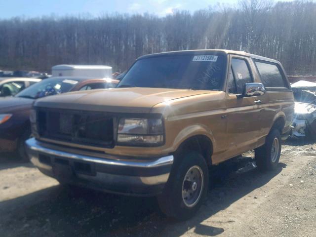 1FMEU15H7SLA74222 - 1995 FORD BRONCO U10 GOLD photo 2