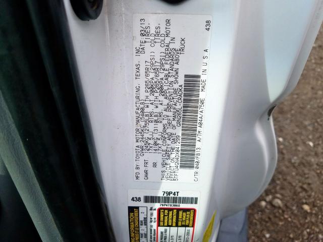 5TFTU4GN4DX041299 - 2013 TOYOTA TACOMA PRERUNNER ACCESS CAB  photo 10