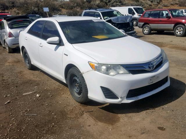 4T1BD1FK7CU056649 - 2012 TOYOTA CAMRY HYBR WHITE photo 1