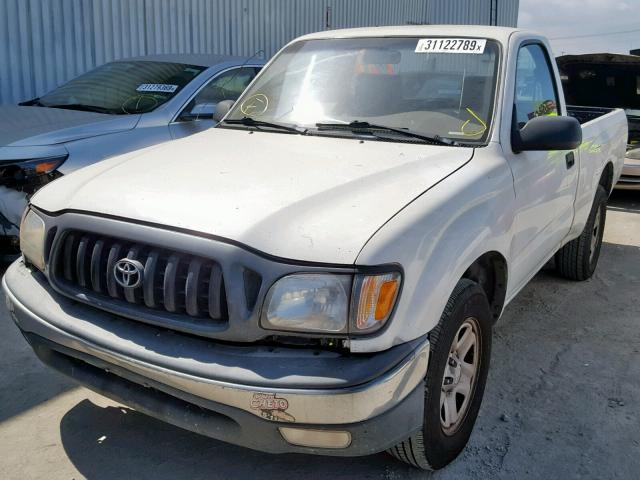 5TENL42NX1Z856971 - 2001 TOYOTA TACOMA WHITE photo 2