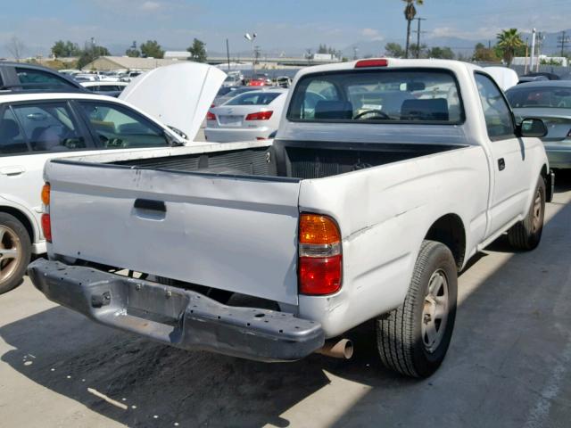 5TENL42NX1Z856971 - 2001 TOYOTA TACOMA WHITE photo 4