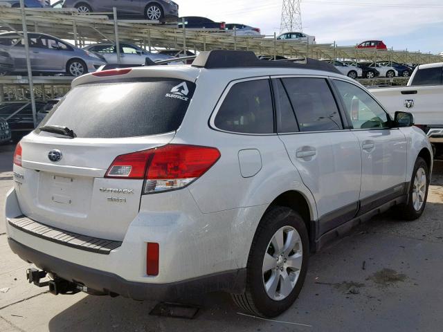 4S4BREHC1B2317248 - 2011 SUBARU OUTBACK 3. WHITE photo 4