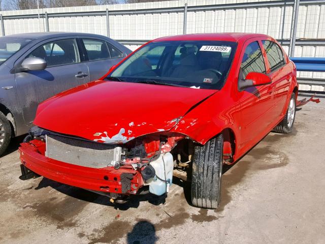 1G1AL55F767686875 - 2006 CHEVROLET COBALT LT RED photo 2