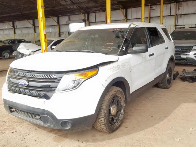 1FM5K8ARXEGB85843 - 2014 FORD EXPLORER P WHITE photo 2