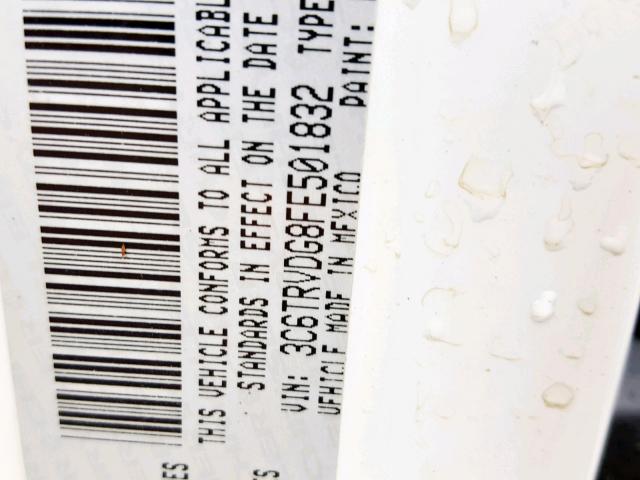 3C6TRVDG8FE501832 - 2015 RAM PROMASTER 白色 照片 10