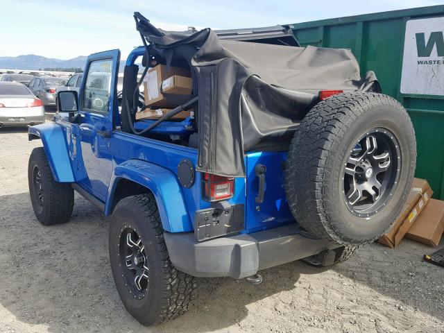 1C4AJWAG0EL180280 - 2014 JEEP WRANGLER S BLUE photo 3