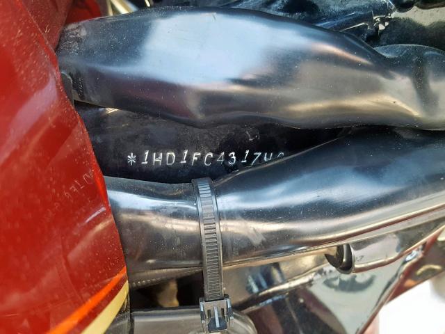 1HD1FC4317Y647008 - 2007 HARLEY-DAVIDSON FLHTCUI MAROON photo 10