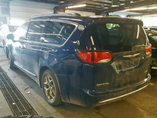 2C4RC1GG8JR185770 - 2018 CHRYSLER PACIFICA L BLUE photo 3