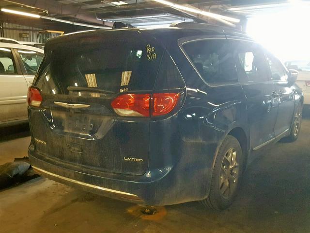 2C4RC1GG8JR185770 - 2018 CHRYSLER PACIFICA L BLUE photo 4