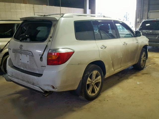 JTEES42A482060792 - 2008 TOYOTA HIGHLANDER WHITE photo 4