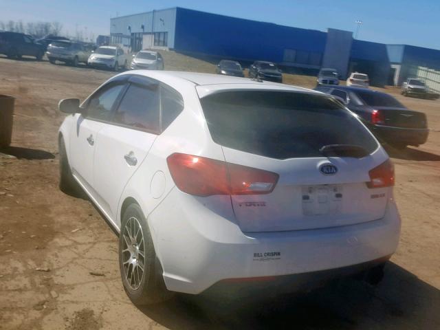 KNAFU5A24C5560524 - 2012 KIA FORTE EX WHITE photo 3