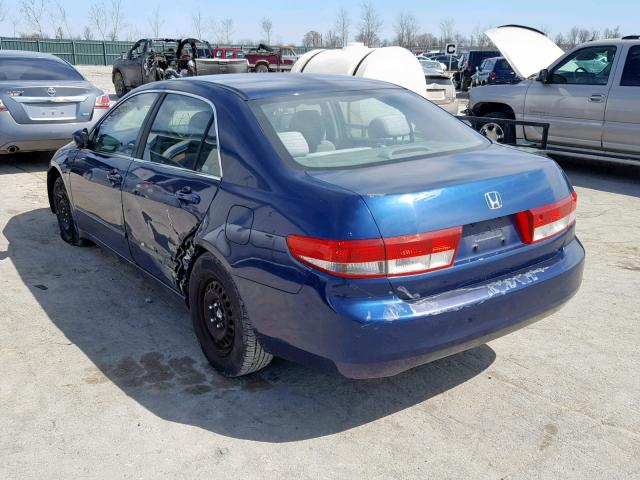 3HGCM56393G710760 - 2003 HONDA ACCORD LX BLUE photo 3