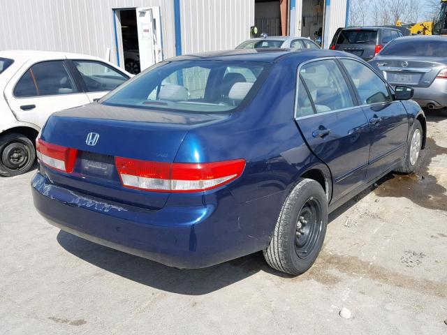 3HGCM56393G710760 - 2003 HONDA ACCORD LX BLUE photo 4