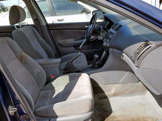 3HGCM56393G710760 - 2003 HONDA ACCORD LX BLUE photo 5