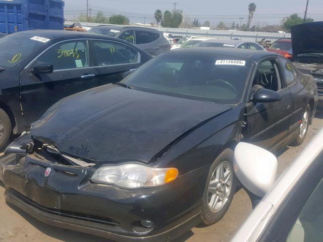 2G1WX15K419206668 - 2001 CHEVROLET MONTE CARL BLACK photo 2