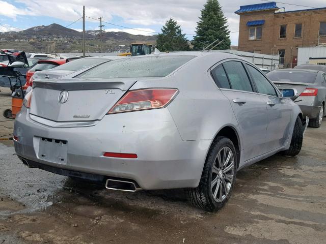 19UUA8F3XDA018036 - 2013 ACURA TL SE SILVER photo 4