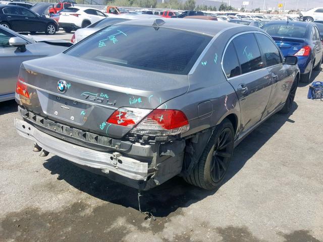 WBAHN83597DT67411 - 2007 BMW 750 GRAY photo 4