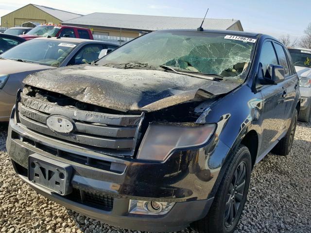 2FMDK48C78BA28630 - 2008 FORD EDGE SEL BLACK photo 2