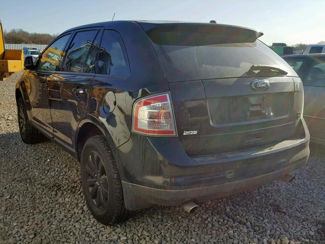 2FMDK48C78BA28630 - 2008 FORD EDGE SEL BLACK photo 3