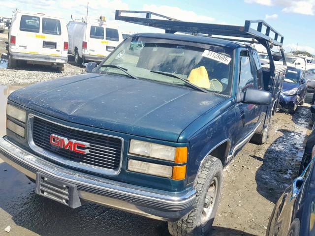 1GTGC29J3YF496708 - 2000 GMC SIERRA C25 GREEN photo 2