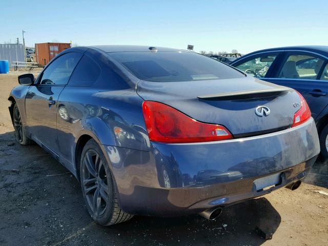 JNKCV64F09M654968 - 2009 INFINITI G37 BLUE photo 3