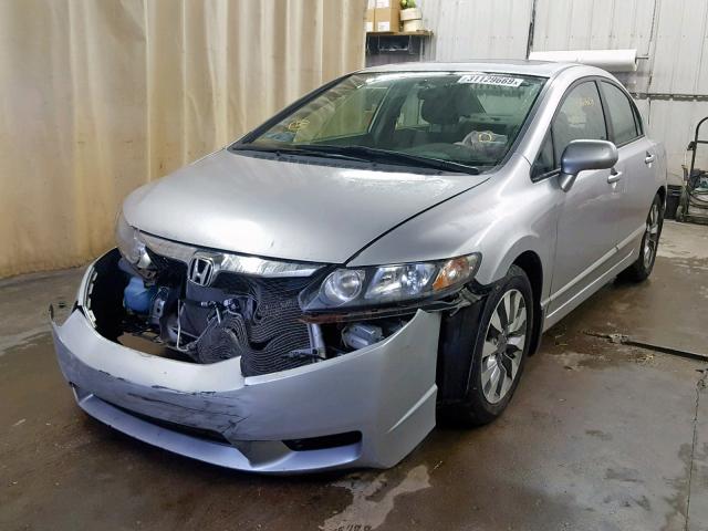 2HGFA16939H353121 - 2009 HONDA CIVIC EXL SILVER photo 2