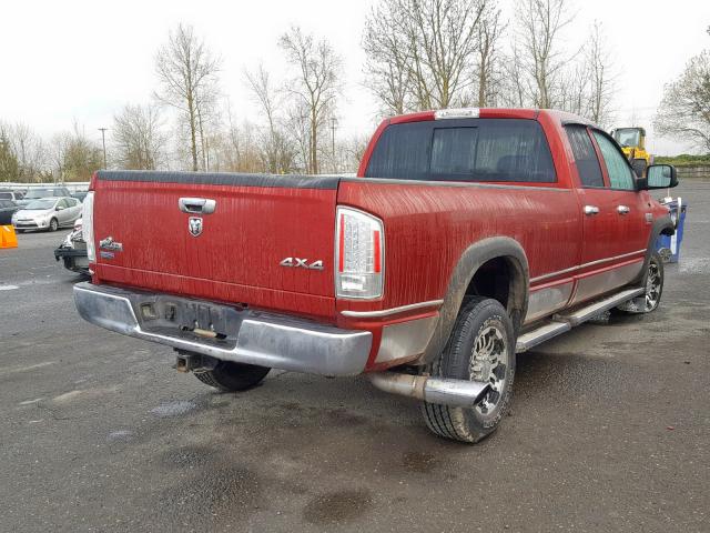 3D7MX38A68G146895 - 2008 DODGE RAM 3500 S RED photo 4