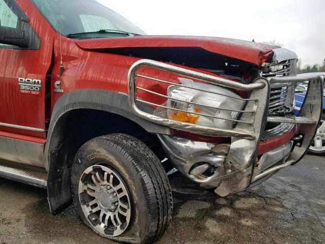 3D7MX38A68G146895 - 2008 DODGE RAM 3500 S RED photo 9