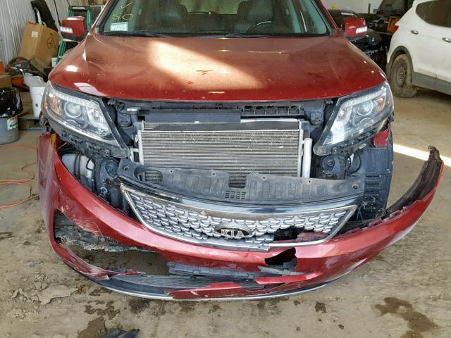 5XYKWDA70FG623678 - 2015 KIA SORENTO SX RED photo 9