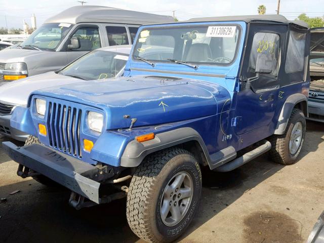 1J4FY19P7RP430101 - 1994 JEEP WRANGLER / BLUE photo 2