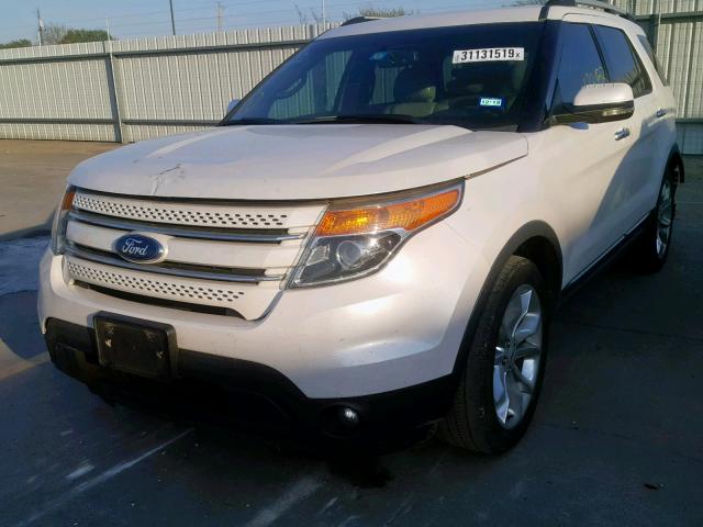 1FM5K7F81DGB26754 - 2013 FORD EXPLORER L WHITE photo 2