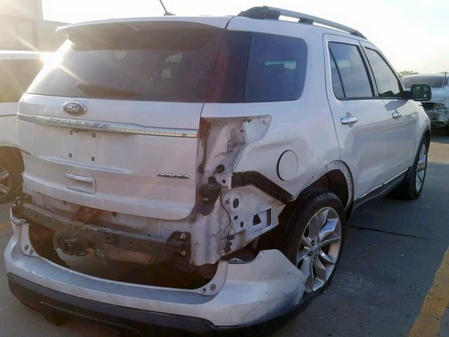 1FM5K7F81DGB26754 - 2013 FORD EXPLORER L WHITE photo 4