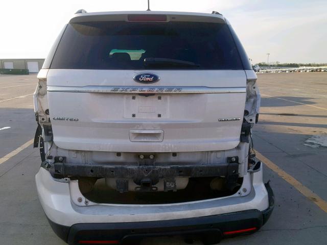 1FM5K7F81DGB26754 - 2013 FORD EXPLORER L WHITE photo 9