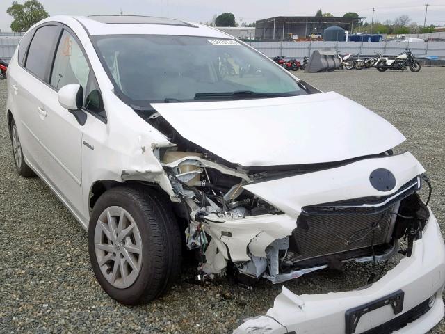 JTDZN3EU9D3255563 - 2013 TOYOTA PRIUS V WHITE photo 1