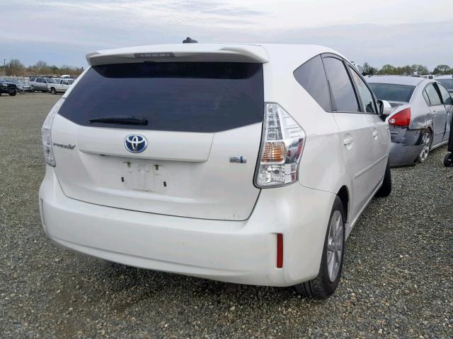 JTDZN3EU9D3255563 - 2013 TOYOTA PRIUS V WHITE photo 4