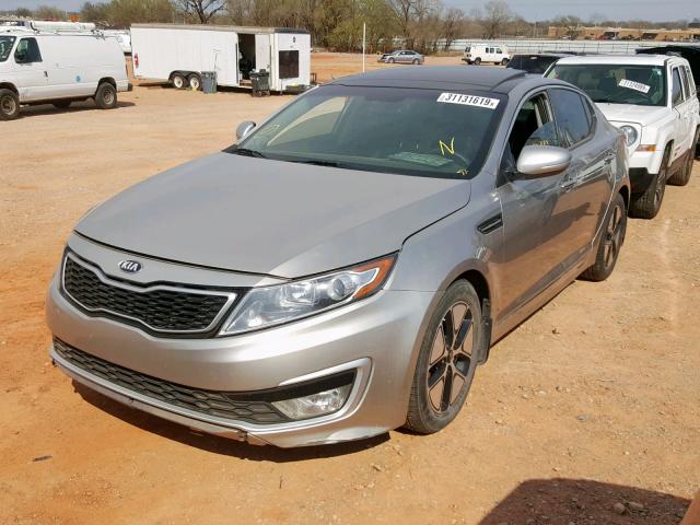 KNAGM4AD5D5054122 - 2013 KIA OPTIMA HYB GRAY photo 2