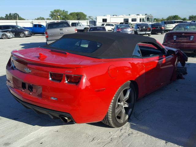 2G1FK3DJ2C9186507 - 2012 CHEVROLET CAMARO 2SS RED photo 4